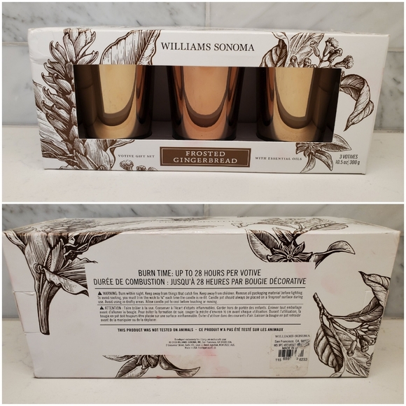 Williams Sonoma Frosted Gingerbread Candle Set NEW - Picture 2 of 4